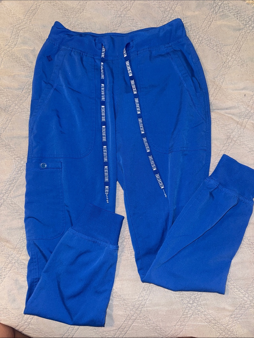 Medcouture Womens Royal Blue Jogger Pants